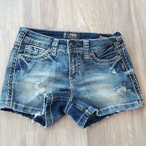 Silver Jean shorts